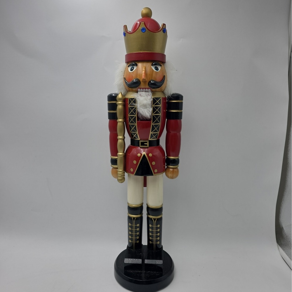 Vintage 24" Tall Wooden Christmas Soldier Nutcracker KMART